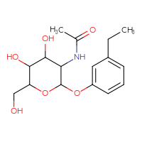 Chemical structure of N-[2-(3-ethylphenoxy)-4,5-dihydroxy-6-(hydroxymethyl)oxan-3-yl]acetamide - CSSS00026677665