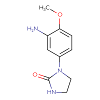 Chemical structure of 1-(3-amino-4-methoxyphenyl)imidazolidin-2-one - CSSB00011454512