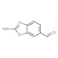 Chemical structure of 2-amino-1,3-benzoxazole-6-carbaldehyde - CSSB00010997105