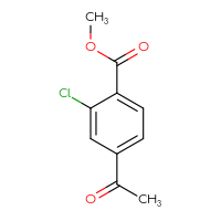 Chemical structure of methyl 4-acetyl-2-chlorobenzoate - CSSB00103140829