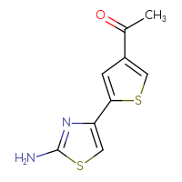 Chemical structure of 1-[5-(2-amino-1,3-thiazol-4-yl)thiophen-3-yl]ethan-1-one - CSSB00015709050