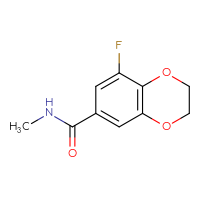 Chemical structure of 8-fluoro-N-methyl-2,3-dihydro-1,4-benzodioxine-6-carboxamide - CSSB15025261722