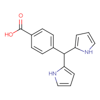 Chemical structure of 4-[bis(1H-pyrrol-2-yl)methyl]benzoic acid - CSSB00025728657
