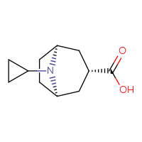Chemical structure of (1R,3R,5S)-8-cyclopropyl-8-azabicyclo[3.2.1]octane-3-carboxylic acid - CSSB00153394758