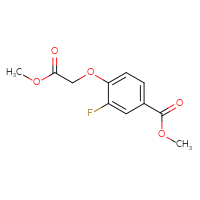 Chemical structure of methyl 3-fluoro-4-(2-methoxy-2-oxoethoxy)benzoate - CSSB00025716859