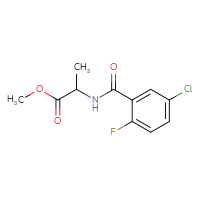 Chemical structure of methyl 2-[(5-chloro-2-fluorophenyl)formamido]propanoate - CSSB00000274182