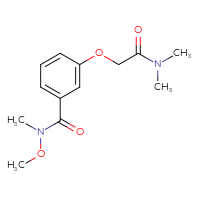 Chemical structure of 3-[(dimethylcarbamoyl)methoxy]-N-methoxy-N-methylbenzamide - CSSB01395045908