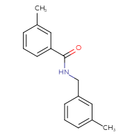 Chemical structure of 3-methyl-N-[(3-methylphenyl)methyl]benzamide - CSSB00046101369