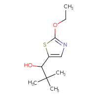 Chemical structure of 1-(2-ethoxy-1,3-thiazol-5-yl)-2,2-dimethylpropan-1-ol - CSSB02496269848