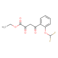 Chemical structure of ethyl 4-[2-(difluoromethoxy)phenyl]-2,4-dioxobutanoate - CSSB20504694131