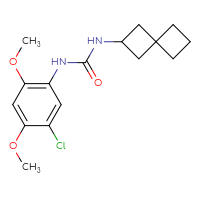 Chemical structure of 1-(5-chloro-2,4-dimethoxyphenyl)-3-{spiro[3.3]heptan-2-yl}urea - CSSB00101409918
