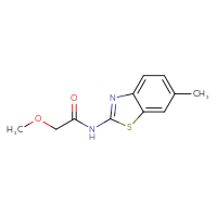 Chemical structure of 2-methoxy-N-(6-methyl-1,3-benzothiazol-2-yl)acetamide - CSSB00000263861