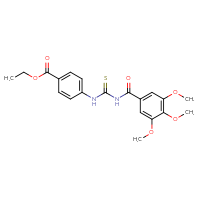 Chemical structure of ethyl 4-({[(3,4,5-trimethoxyphenyl)formamido]methanethioyl}amino)benzoate - CSSB00121706408
