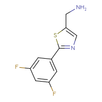 Chemical structure of 1-[2-(3,5-difluorophenyl)-1,3-thiazol-5-yl]methanamine - CSSB00011518888