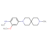 Chemical structure of 2-methoxy-N-methyl-4-{9-methyl-3,9-diazaspiro[5.5]undecan-3-yl}aniline - CSSB00025715975