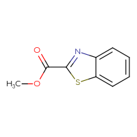 Chemical structure of methyl 1,3-benzothiazole-2-carboxylate - CSSB00000076796