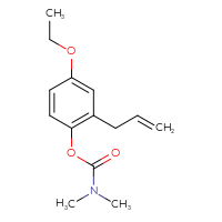 Chemical structure of 4-ethoxy-2-(prop-2-en-1-yl)phenyl N,N-dimethylcarbamate - CSSB21432537595