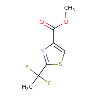 Chemical structure of methyl 2-(1,1-difluoroethyl)-1,3-thiazole-4-carboxylate - CSSB00044107236