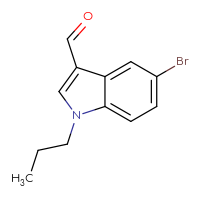 Chemical structure of 5-bromo-1-propyl-1H-indole-3-carbaldehyde - CSSB00009812258