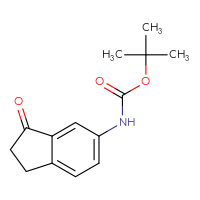Chemical structure of tert-butyl N-(3-oxo-2,3-dihydro-1H-inden-5-yl)carbamate - CSSB02125606494