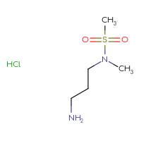 Chemical structure of N-(3-aminopropyl)-N-methylmethanesulfonamide hydrochloride - CSSB00020590306