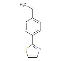 Chemical structure of 2-(4-ethylphenyl)-1,3-thiazole - CSSB00012186962