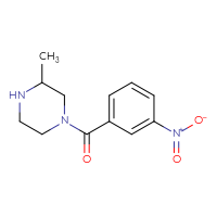 Chemical structure of 3-methyl-1-(3-nitrobenzoyl)piperazine - CSSB00003633450