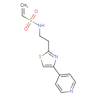 Chemical structure of N-{2-[4-(pyridin-4-yl)-1,3-thiazol-2-yl]ethyl}ethene-1-sulfonamide - CSSB21332125579