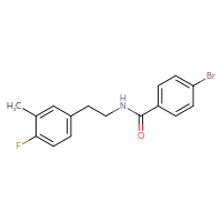 Chemical structure of 4-bromo-N-[2-(4-fluoro-3-methylphenyl)ethyl]benzamide - CSSB02996952117