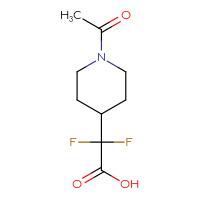 Chemical structure of 2-(1-acetylpiperidin-4-yl)-2,2-difluoroacetic acid - CSSB00137777320