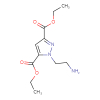 Chemical structure of 3,5-diethyl 1-(2-aminoethyl)-1H-pyrazole-3,5-dicarboxylate - CSSB17212844419