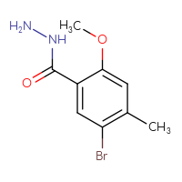 Chemical structure of 5-bromo-2-methoxy-4-methylbenzohydrazide - CSSB00010827479