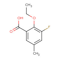 Chemical structure of 2-ethoxy-3-fluoro-5-methylbenzoic acid - CSSB00015677621