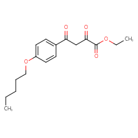 Chemical structure of ethyl 2,4-dioxo-4-[4-(pentyloxy)phenyl]butanoate - CSSB21495909779