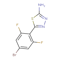 Chemical structure of 5-(4-bromo-2,6-difluorophenyl)-1,3,4-thiadiazol-2-amine - CSSB00012702460