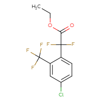 Chemical structure of ethyl 2-[4-chloro-2-(trifluoromethyl)phenyl]-2,2-difluoroacetate - CSSB00132307919