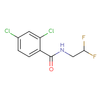 Chemical structure of 2,4-dichloro-N-(2,2-difluoroethyl)benzamide - CSSB01992529256