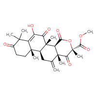 Chemical structure of methyl (2S,4aR,4bS,10aS,10bS,12aS)-6-hydroxy-2,4b,7,7,10a,12a-hexamethyl-12-methylidene-1,4,5,8-tetraoxo-1H,2H,4H,4aH,4bH,5H,7H,8H,9H,10H,10aH,10bH,11H,12H,12aH-phenanthro[1,2-c]pyran-2-carboxylate - CSSB14929136818