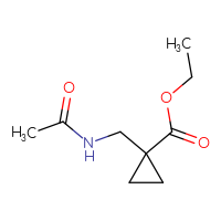 Chemical structure of ethyl 1-(acetamidomethyl)cyclopropane-1-carboxylate - CSSB00000092642