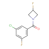 Chemical structure of 1-(3-chloro-5-fluorobenzoyl)-3-fluoroazetidine - CSSB00084066540