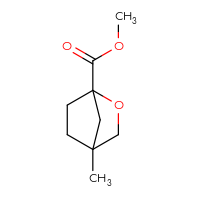 Chemical structure of methyl 4-methyl-2-oxabicyclo[2.2.1]heptane-1-carboxylate - CSSB01392470863