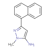 Chemical structure of 1-methyl-3-(naphthalen-1-yl)-1H-pyrazol-5-amine - CSSB00000537414
