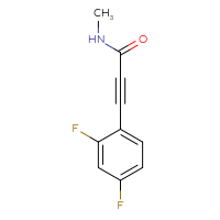 Chemical structure of 3-(2,4-difluorophenyl)-N-methylprop-2-ynamide - CSSB02283619178