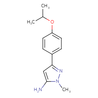 Chemical structure of 1-methyl-3-[4-(propan-2-yloxy)phenyl]-1H-pyrazol-5-amine - CSSB00103040915