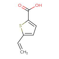 Chemical structure of 5-ethenylthiophene-2-carboxylic acid - CSSB00015090121