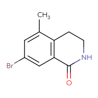 Chemical structure of 7-bromo-5-methyl-1,2,3,4-tetrahydroisoquinolin-1-one - CSSB00015836632