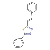 Chemical structure of 2-phenyl-5-(2-phenylethenyl)-1,3,4-thiadiazole - CSSB10774140516