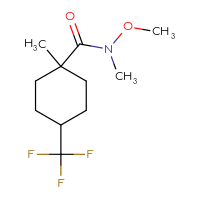 Chemical structure of N-methoxy-N,1-dimethyl-4-(trifluoromethyl)cyclohexane-1-carboxamide - CSSB06972639846