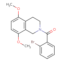 Chemical structure of 2-(2-bromobenzoyl)-5,8-dimethoxy-1,2,3,4-tetrahydroisoquinoline - CSSB05356025671