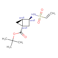 Chemical structure of rac-tert-butyl (1R,3R,4S)-3-ethenesulfonamidobicyclo[2.1.0]pentane-1-carboxylate - CSMB21332166424